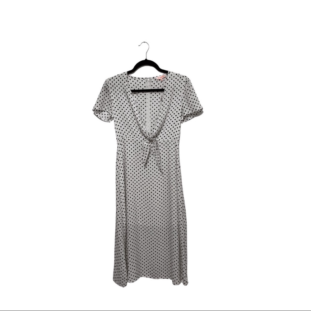 Re:Named Women’s Slip Dress White/Black Polkadot Size Small